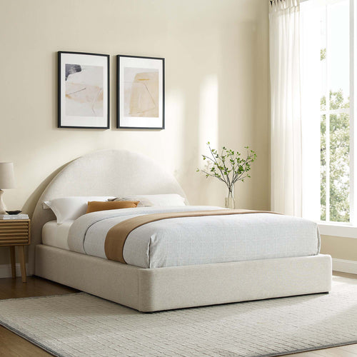Alloy Upholstered Queen Bed, Ivory
