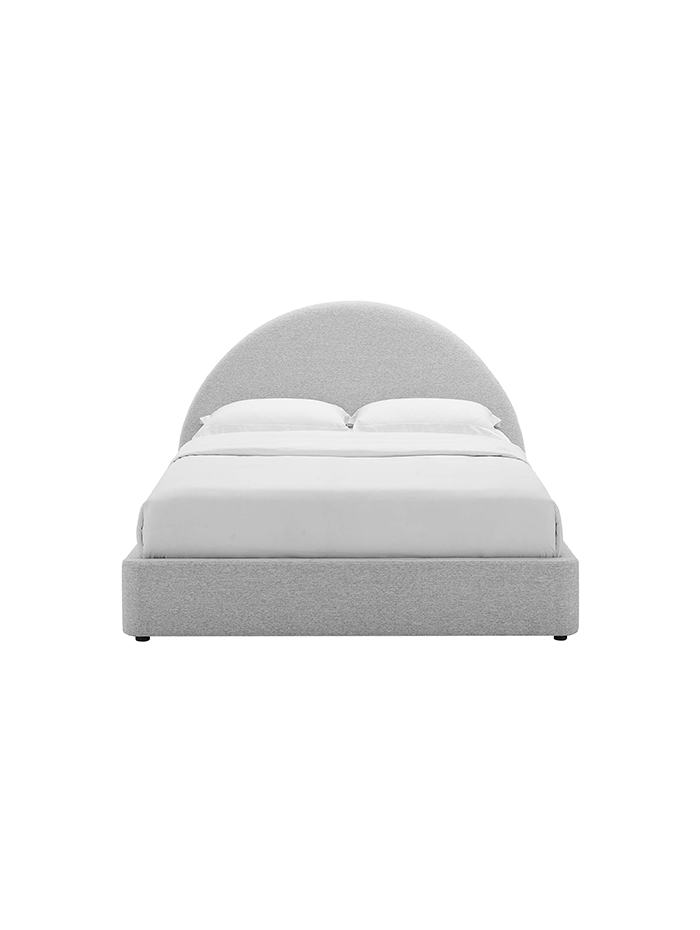 Alloy Upholstered Queen Bed, Light Gray