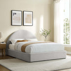 Alloy Upholstered Queen Bed, Light Gray