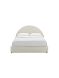 Alloy Velvet Queen Bed, Cream