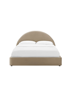 Alloy Velvet King Bed, Taupe