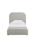 Heather Upholstered Twin Bed, Light Gray