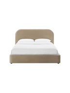 Heather Velvet King Bed, Taupe