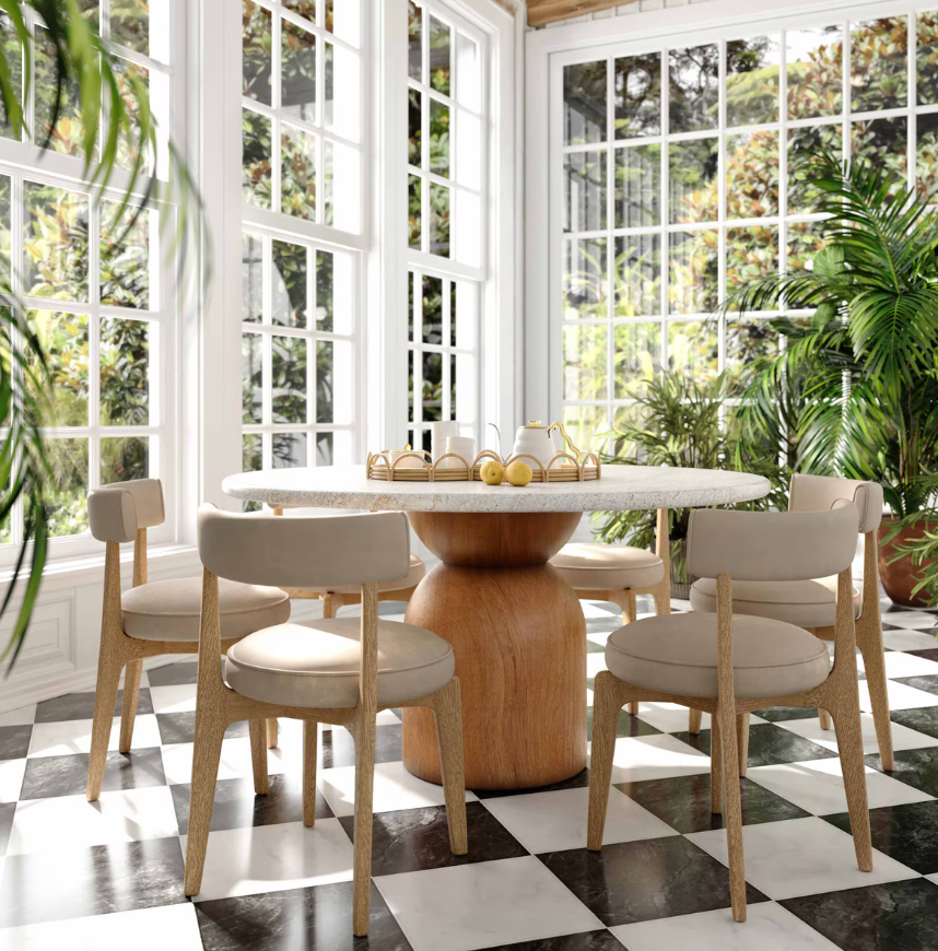 Nikita Vegan Leather Dining Chair, Taupe