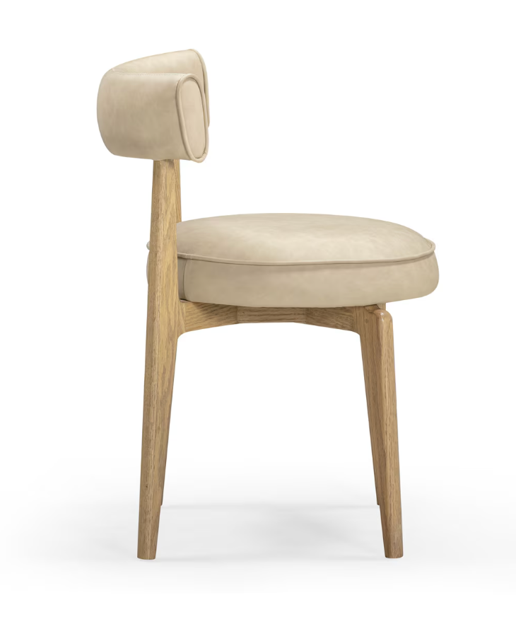 Nikita Vegan Leather Dining Chair, Taupe