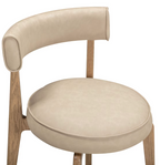 Nikita Vegan Leather Dining Chair, Taupe