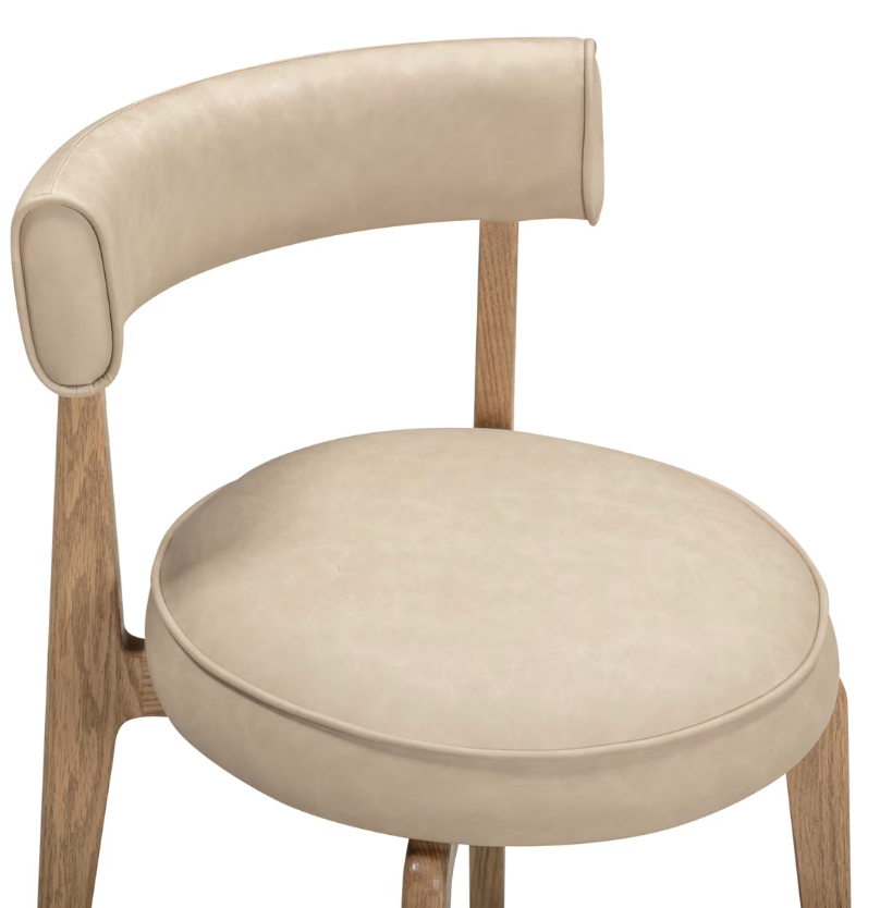 Nikita Vegan Leather Dining Chair, Taupe