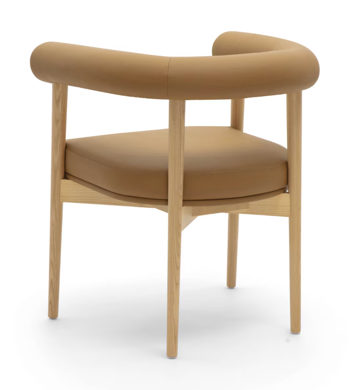 Para Vegan Leather Dining Chair, Cognac