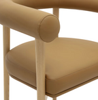 Para Vegan Leather Dining Chair, Cognac