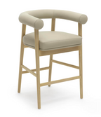 Para Vegan Leather Counter Stool, Taupe