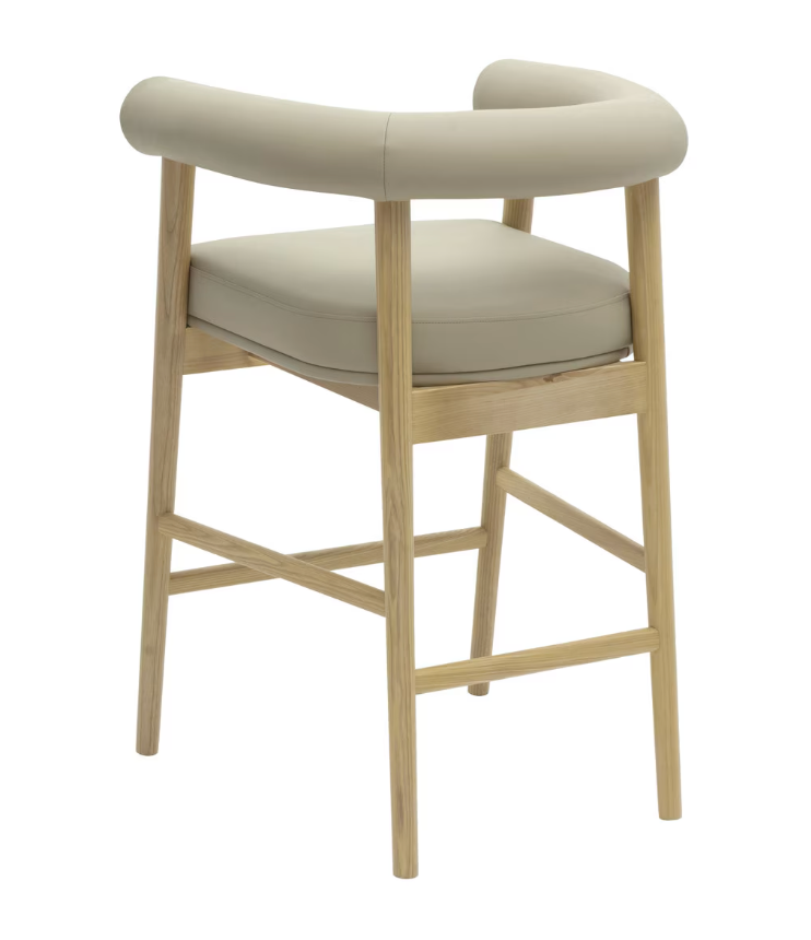 Para Vegan Leather Counter Stool, Taupe