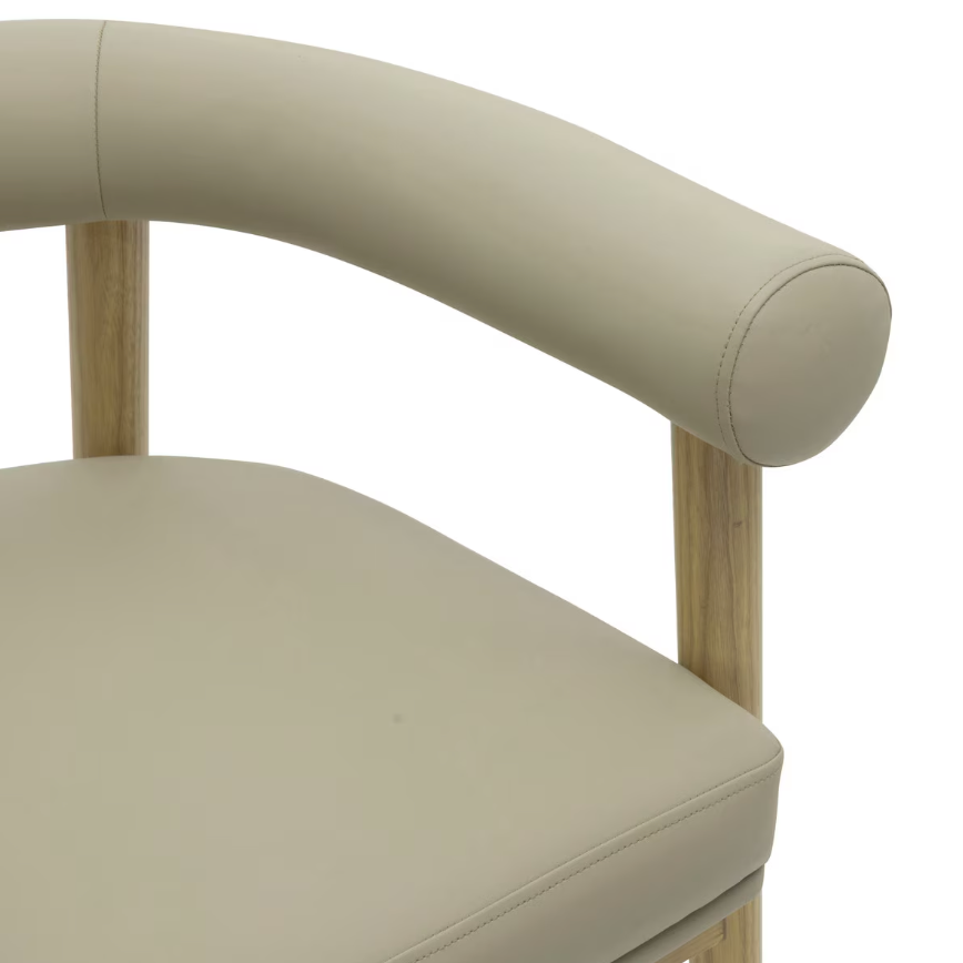 Para Vegan Leather Counter Stool, Taupe