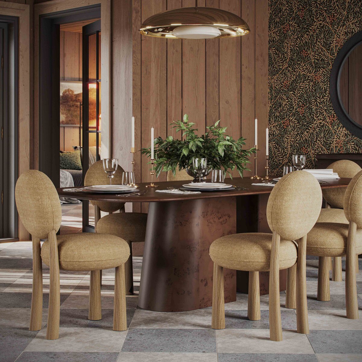 Channie Honey Tan Dining Chair