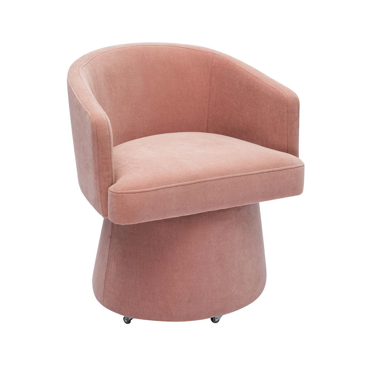 Christine Rolling Desk Chair Pink