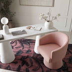 Christine Rolling Desk Chair Pink
