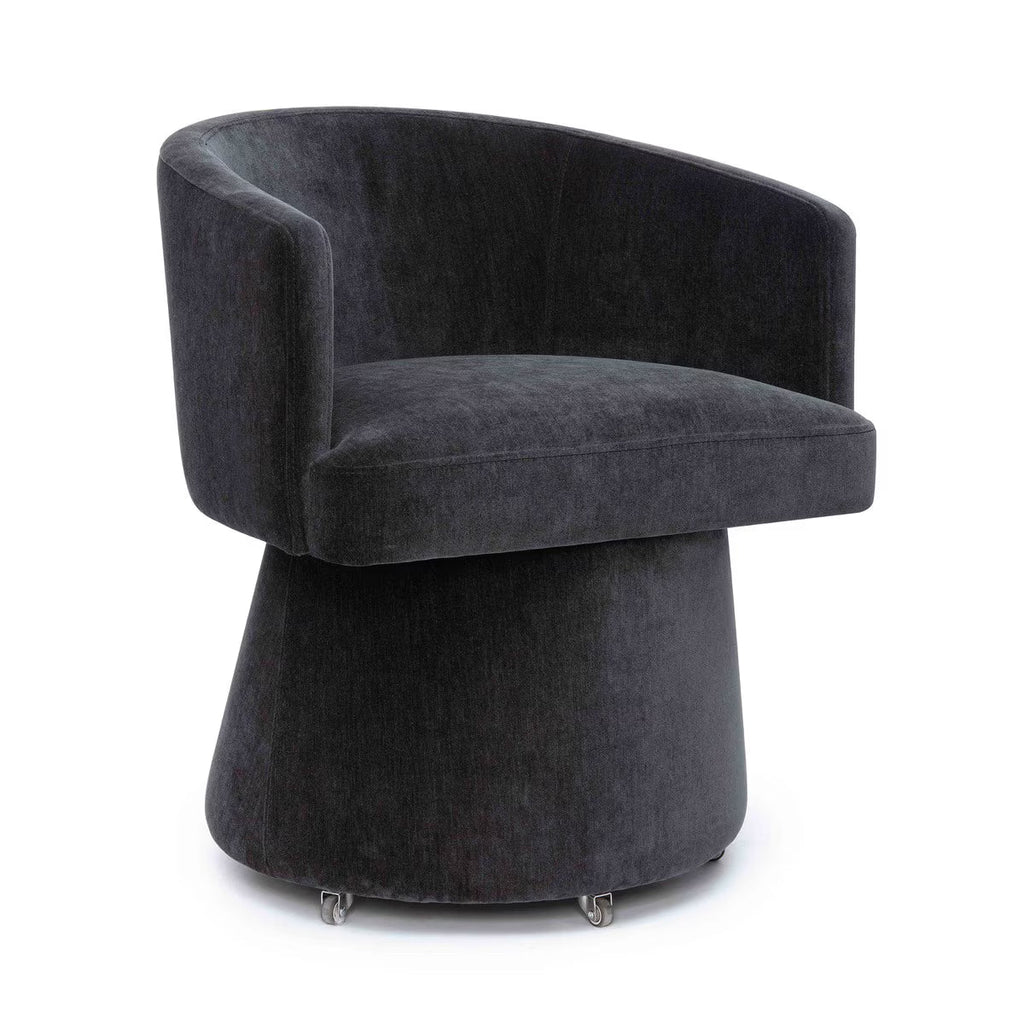 Christine Rolling Desk Chair Black