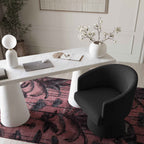 Christine Rolling Desk Chair Black