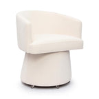 Christine Rolling Desk Chair Cream