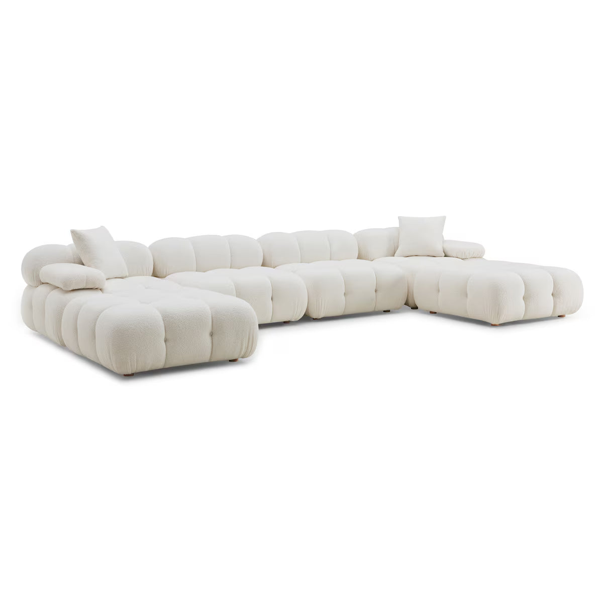 Huggy Cream Vegan 6-piece U-Sectional