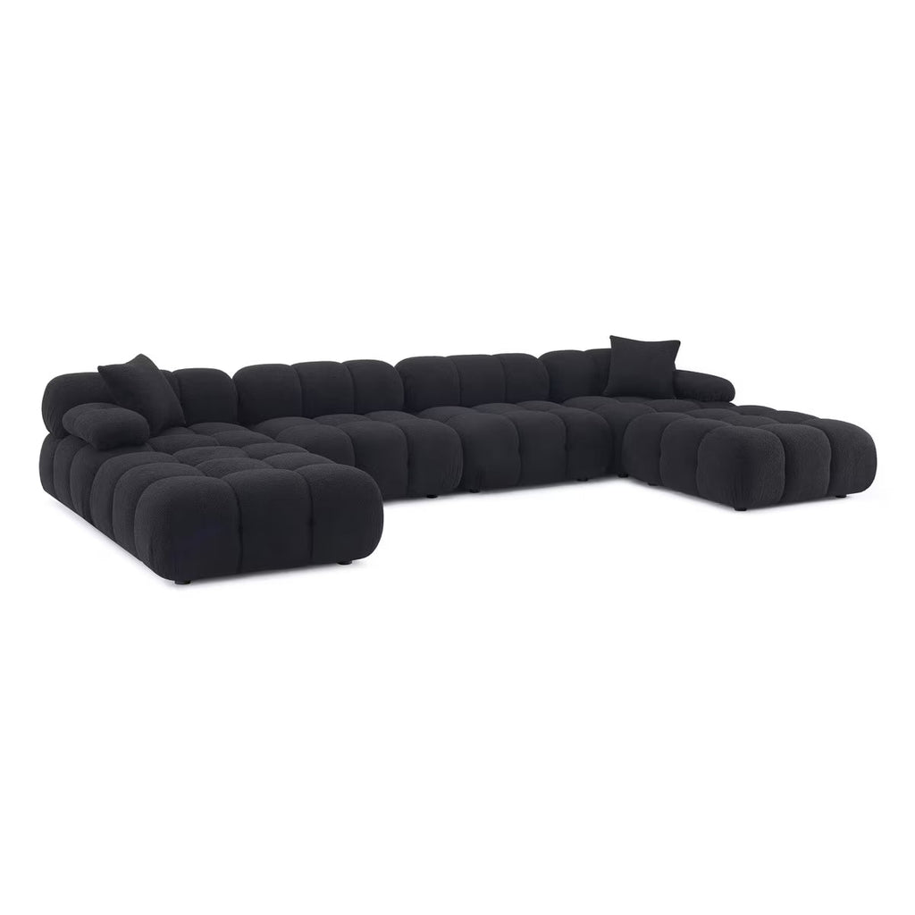 Huggy Black Vegan 6-piece U-Sectional