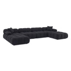 Huggy Black Vegan 6-piece U-Sectional