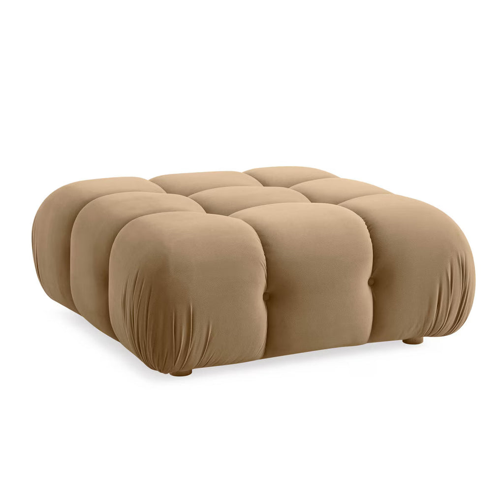 Huggy Cafe Au Lait Velvet Modular Ottoman