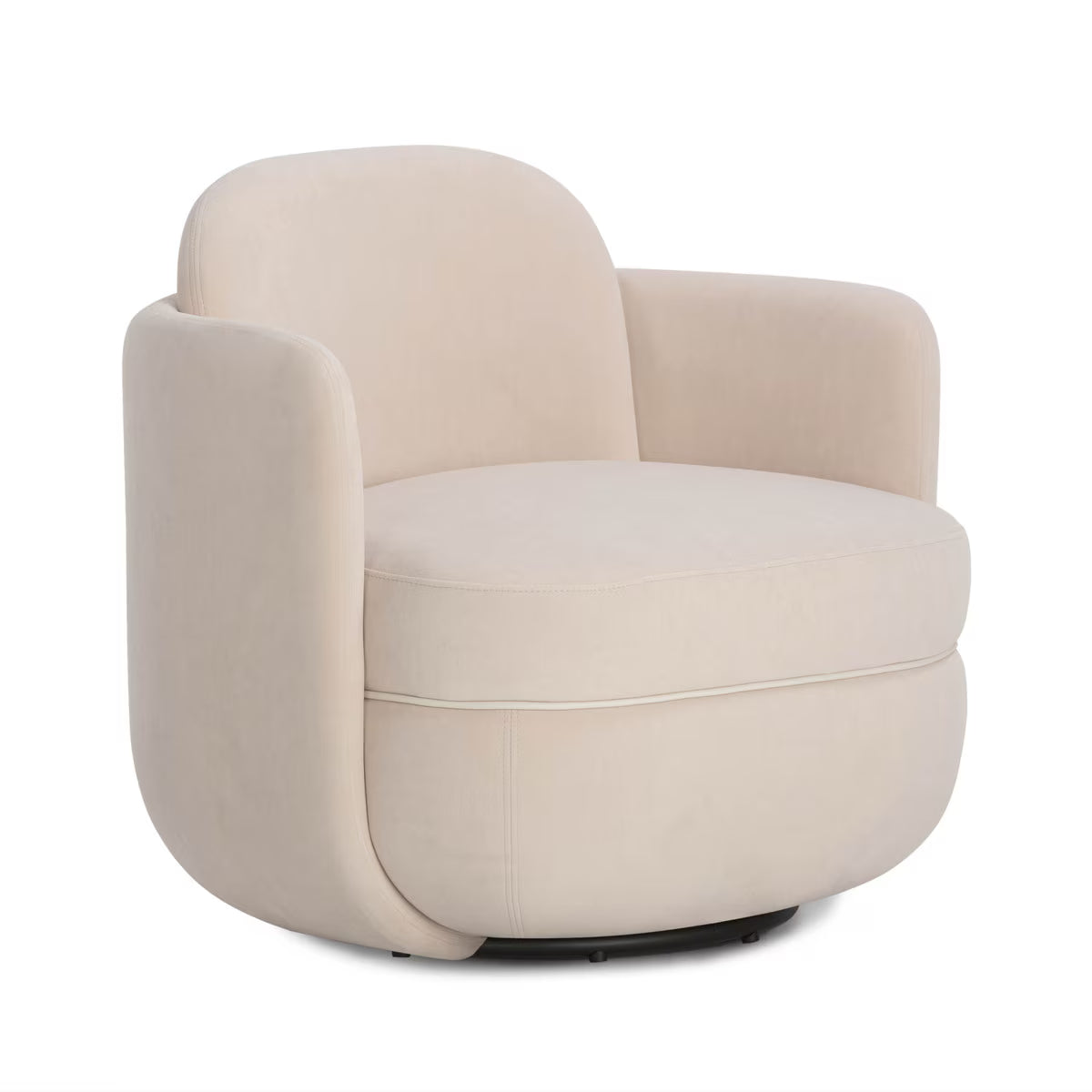 Sofie Light Blush Velvet Swivel Chair