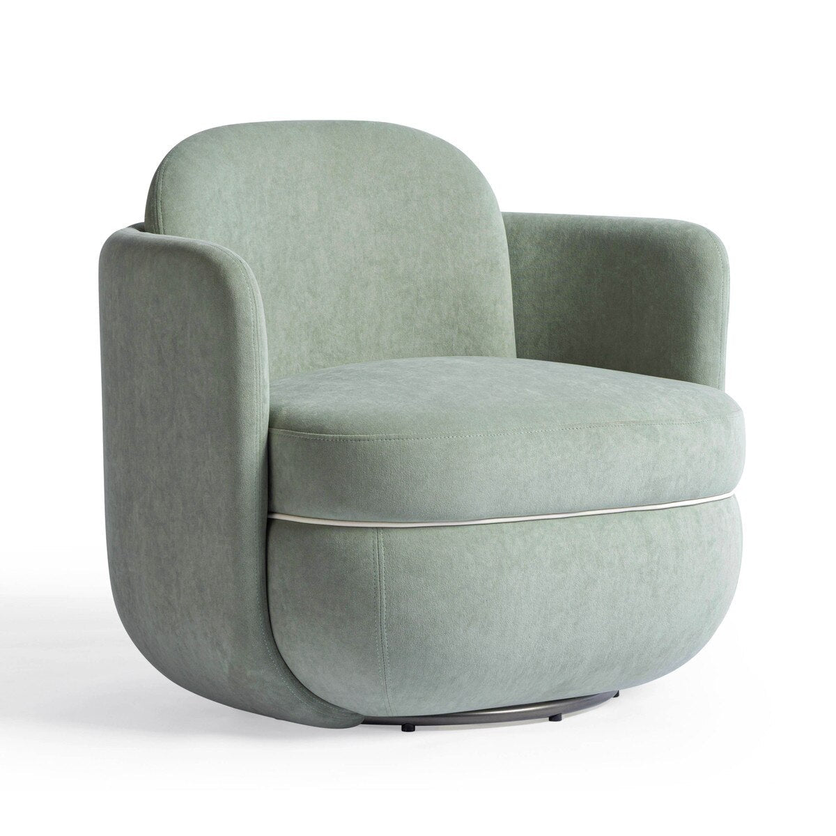 Sofie Mint Green Velvet Swivel Chair