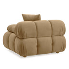 Huggy Cafe Au Lait Velvet Modular Corner Chair