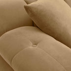 Huggy Cafe Au Lait Velvet Modular Armless Chair