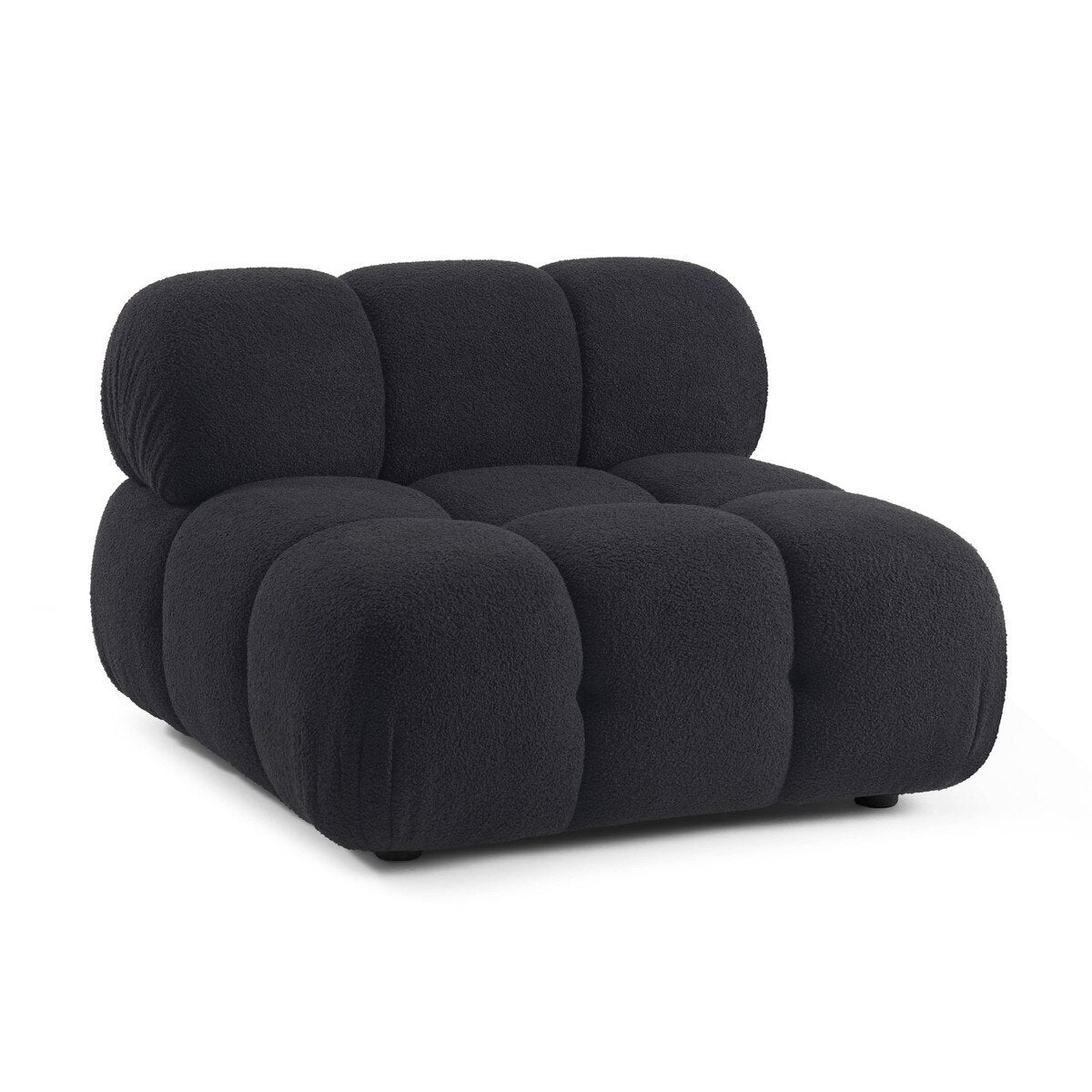 Huggy Black Vegan Modular Armless Chair