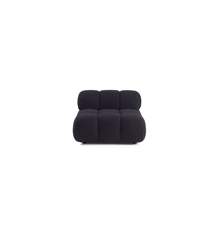 Huggy Black Vegan Modular Armless Chair