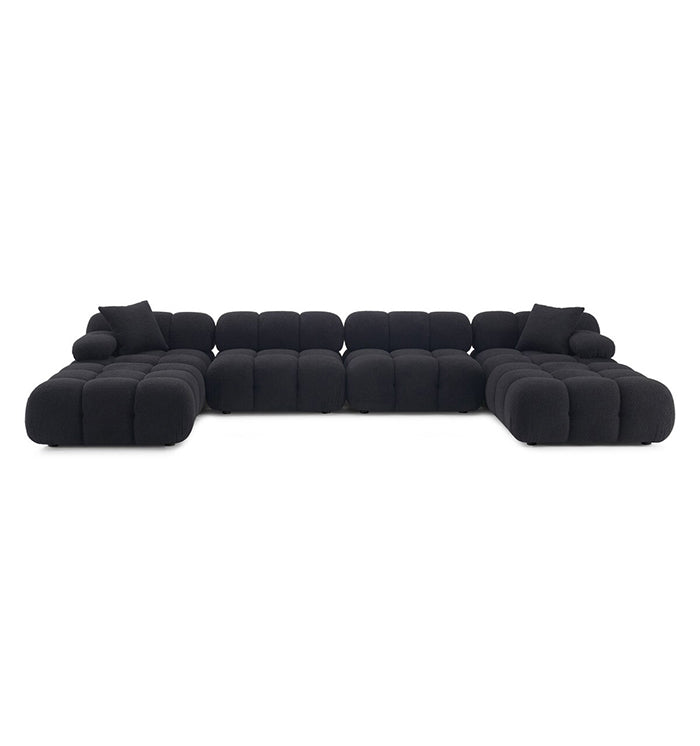 Huggy Black Vegan 6-piece U-Sectional