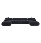 Huggy Black Vegan 6-piece U-Sectional