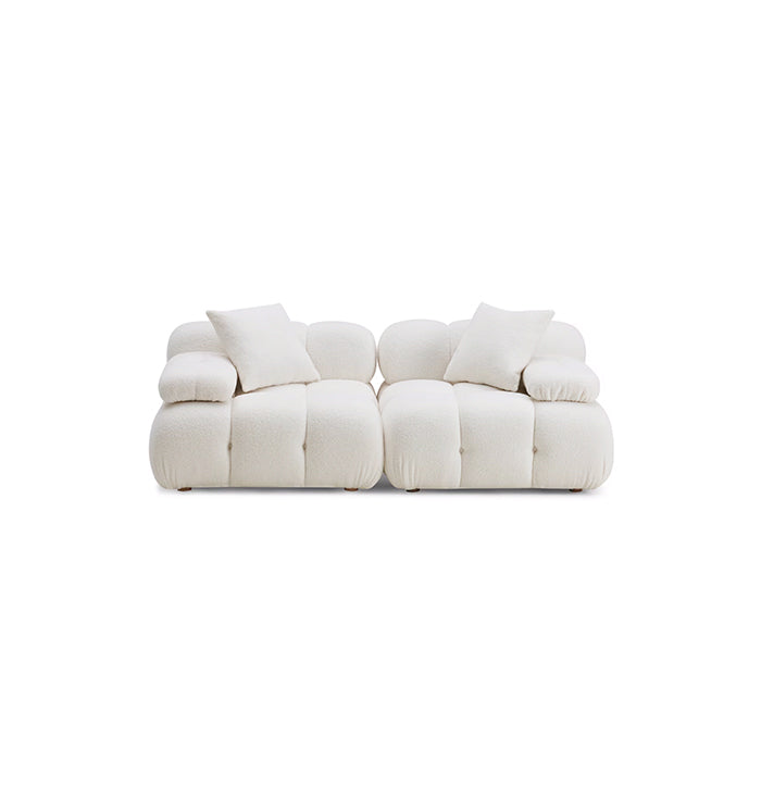 Huggy Cream Vegan Loveseat