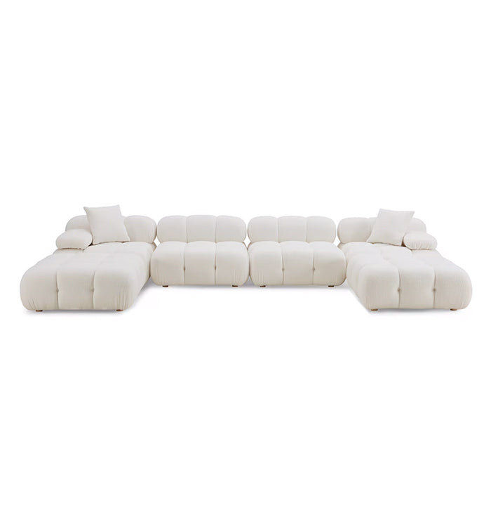 Huggy Cream Vegan 6-piece U-Sectional