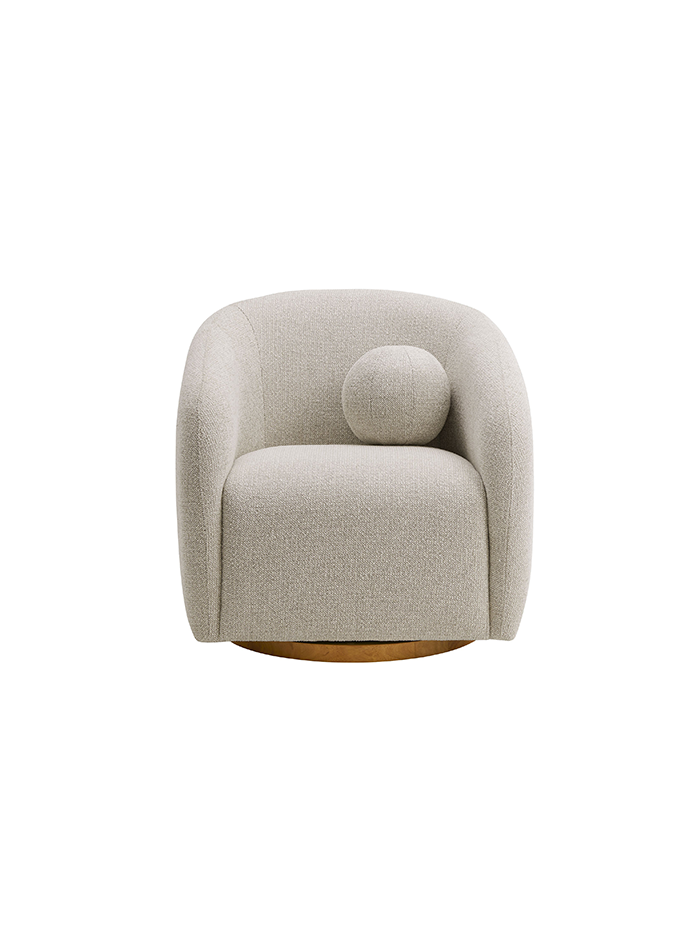 Chennie Fabric Armchair, Dove Gray