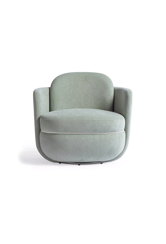 Sofie Mint Green Velvet Swivel Chair