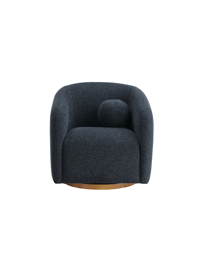 Chennie Fabric Armchair, Navy